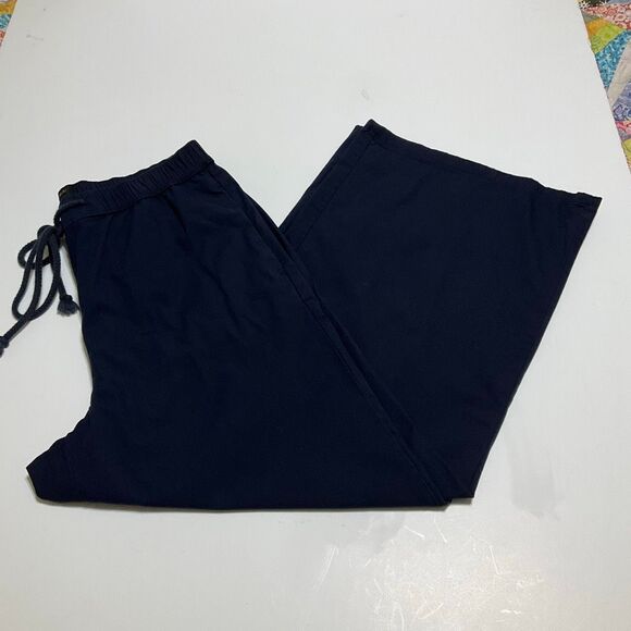 Banana Republic Wide Leg Crop. High tie waist. Navy. Small - Picture 11 of 16